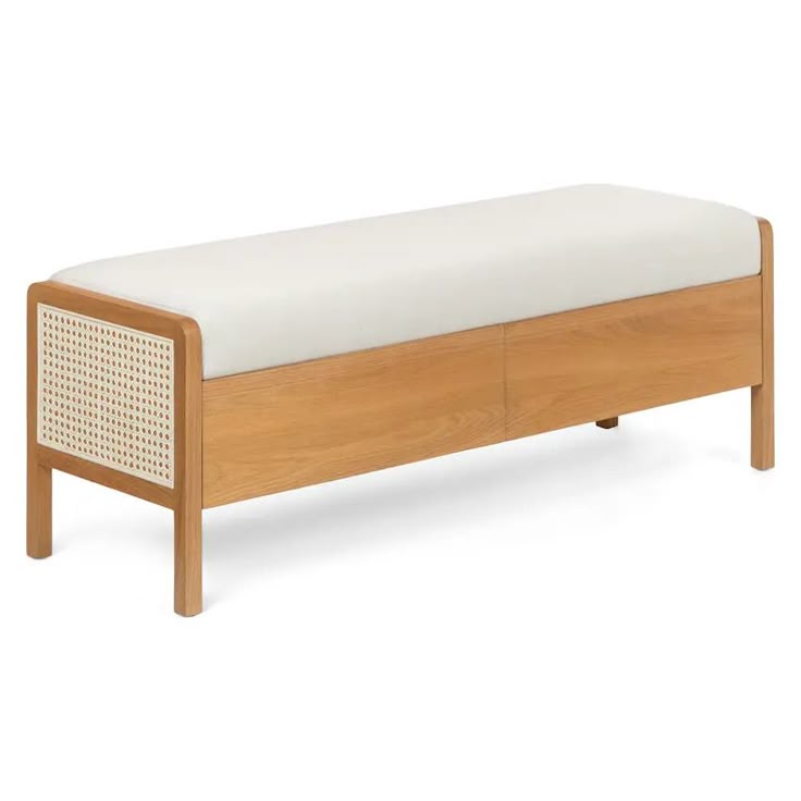 woven cane Bench