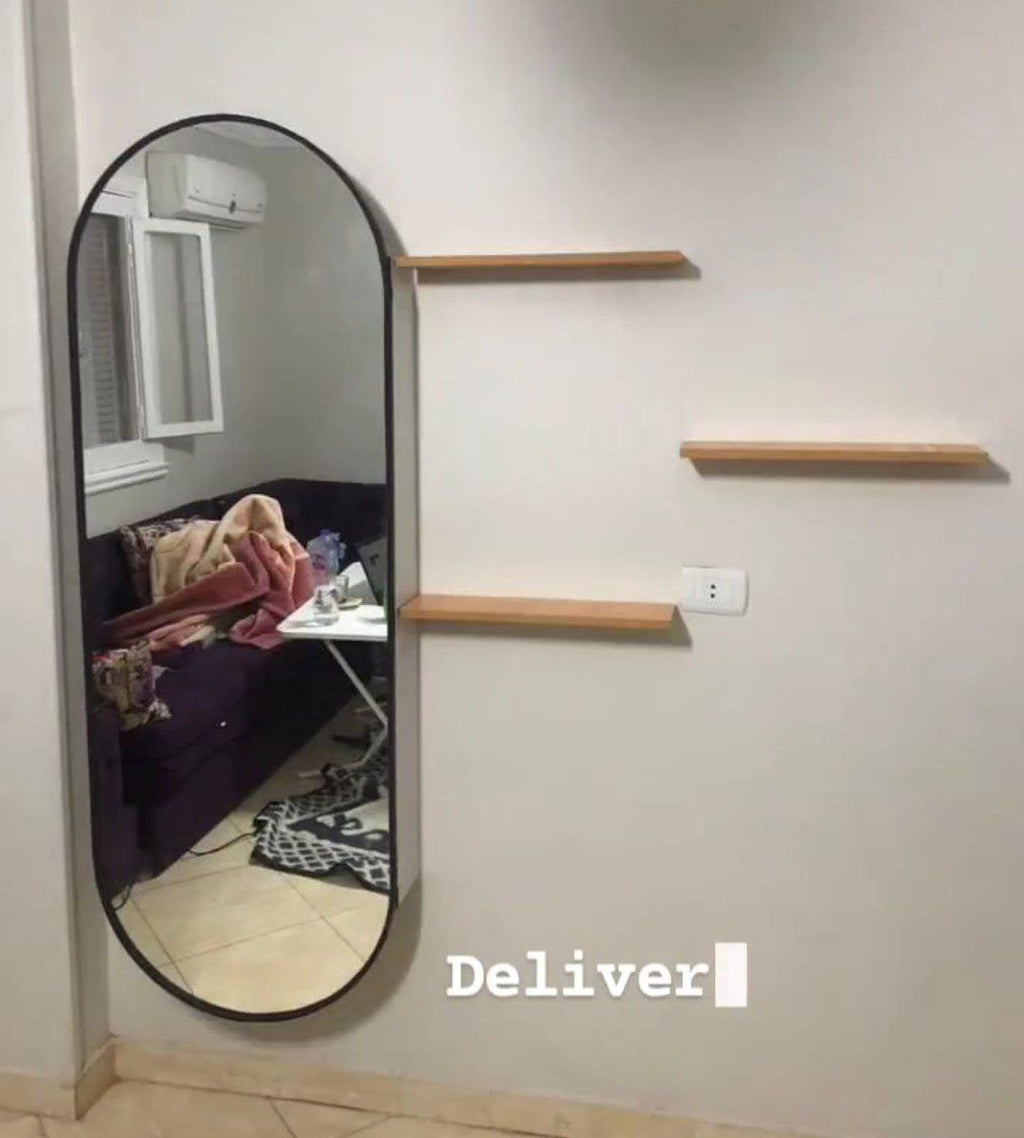 Ironing wall unit with mirror