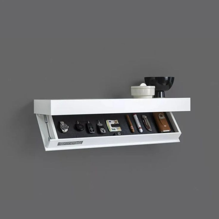 hidden wall shelf