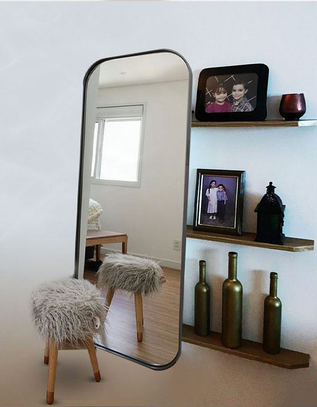 Ironing wall unit with mirror