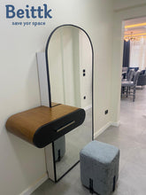 Load image into Gallery viewer, A shoe cabinet with a mirror
