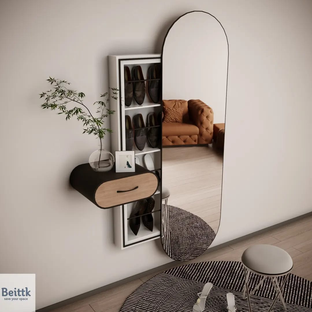 A Shoe cabinet with a commode